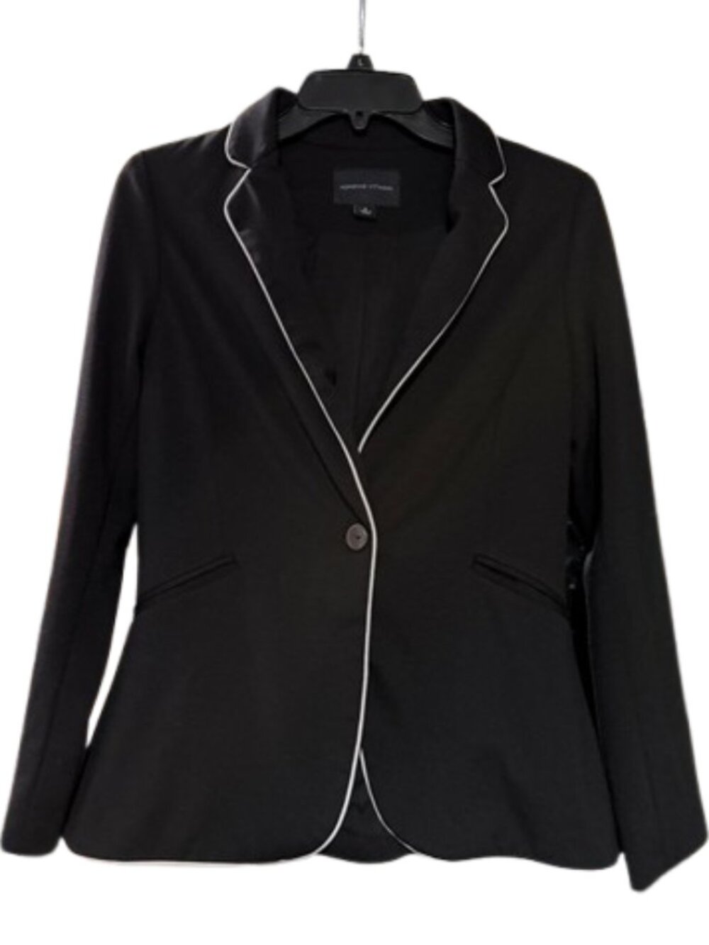 Adrienne Vittadini single-button black blazer Size S